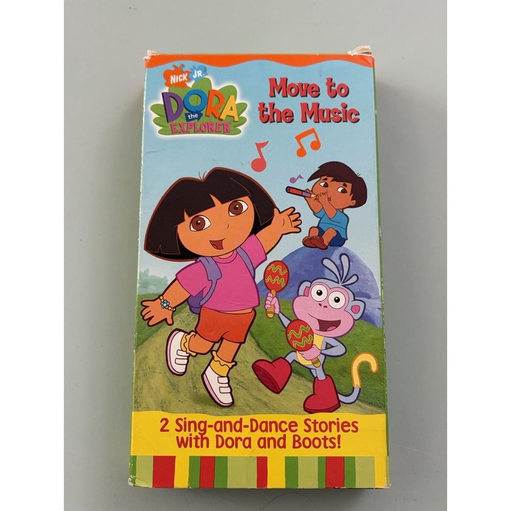 Dora the Explorer VHS Tape Move To The Music Nick Jr. Nickelodeon